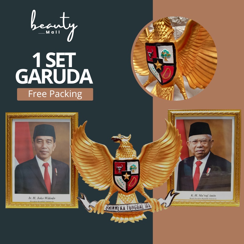 Jual Foto Presiden Dan Wakil Presiden Lambang Garuda Pancasila Hiasan