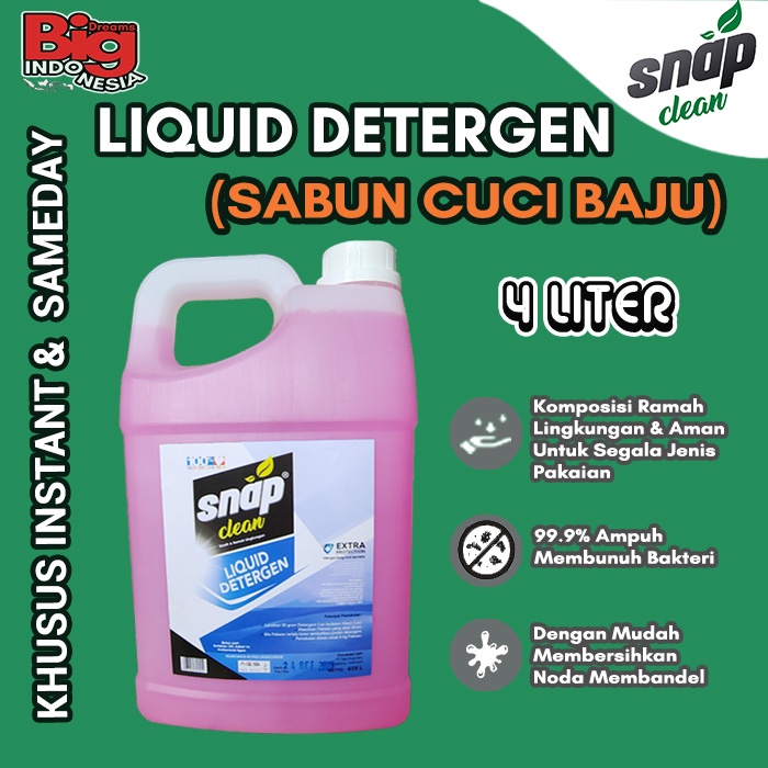 Jual Sabun Cuci Baju Detergen Pakaian Laundry Deterjen Matic Cair Snap