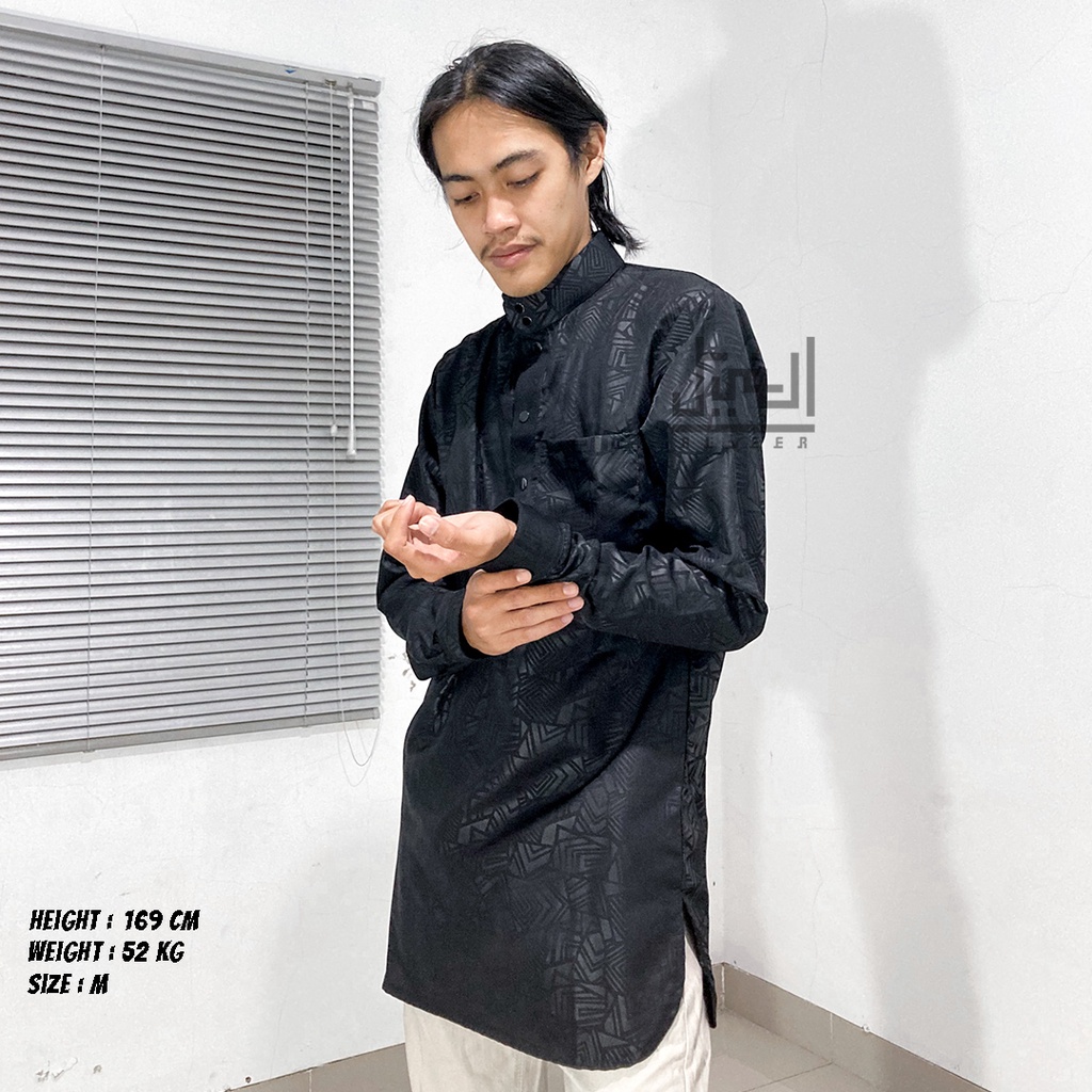 Jual KOKO KURTA EMBOS LENGAN PANJANG ALVEER KURTA SLIM FIT KURTA