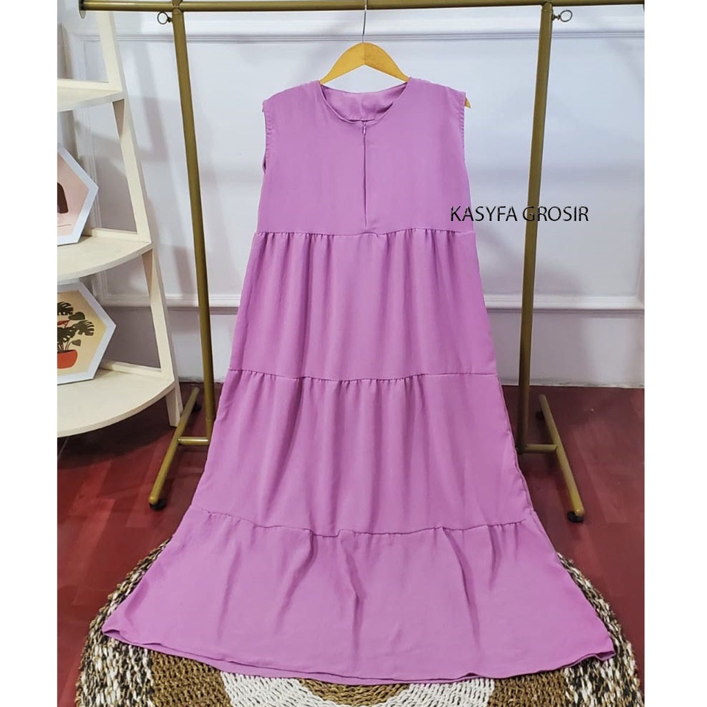 Jual FIDELA INNER DRESS CRINCLE LONG DRESS CRINCLE REMPEL SUSUN