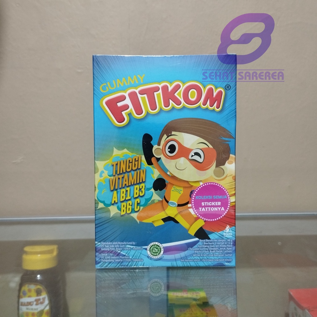 Jual Fitkom Gummy Multivitamin Biru 5 Sachet Per BOX Shopee Indonesia