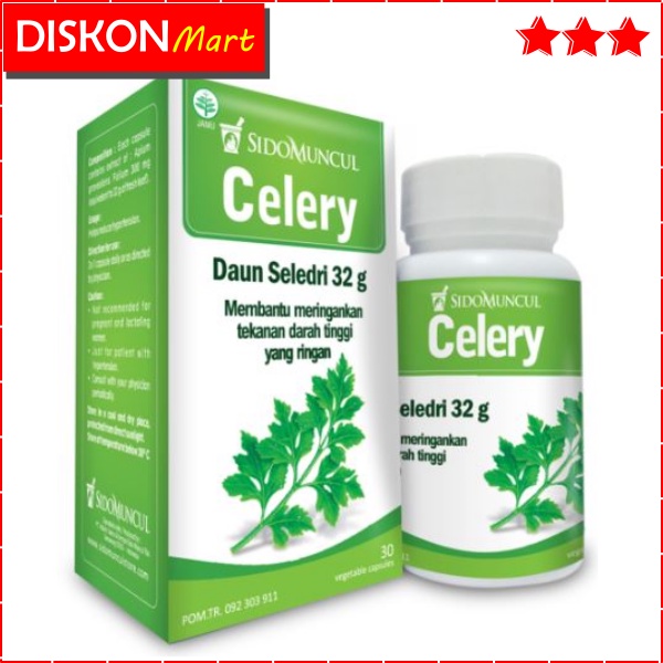 Jual CELERY SIDOMUNCUL 30 KAPSUL JAMU OBAT HERBAL CELLERY SELERI DAUN