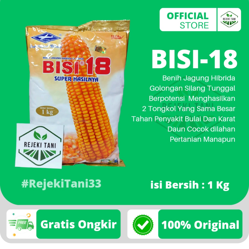 Jual Bibit Benih Biji Jagung Hibrida Varietas Bisi Kg Cap Kapal