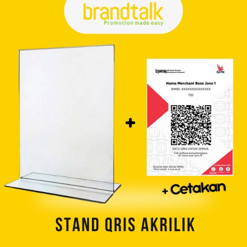 Jual Stand Akrilik QRIS Pembayaran Frame QRIS Akrilik Payment