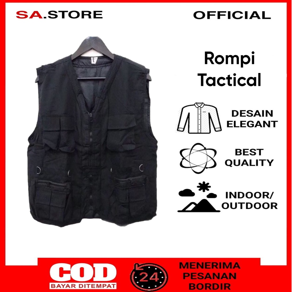 Jual Rompi Tactical Outdoor Multifungsi Rompi Cargo Banyak Saku Vest