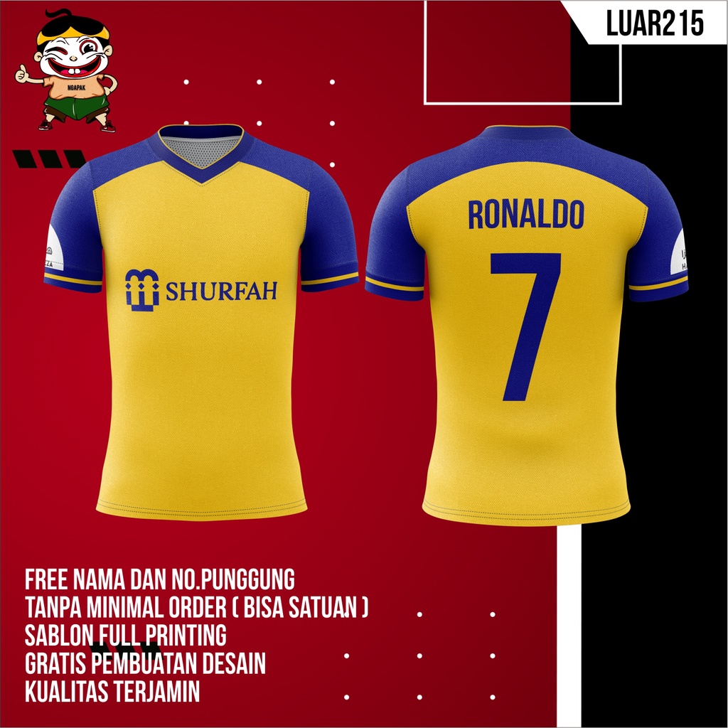 Jual JERSEY BOLA LUAR AL NASR 215 FULL PRINTING FREE REQUEST NAMA