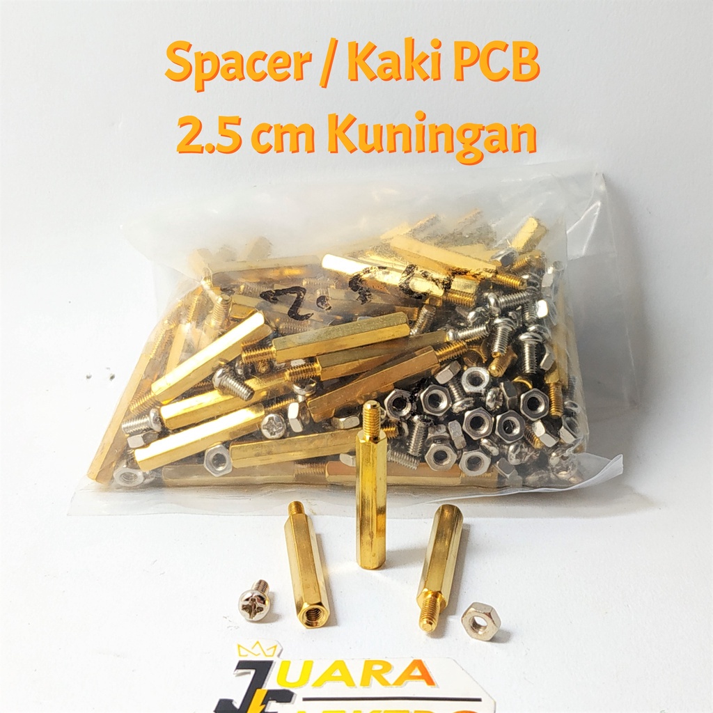 Jual Spacer Kaki PCB 2 5 Cm Kuningan Spacer PCB Ukuran 2 5cm Shopee