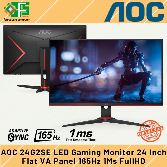 Jual AOC 24G2SE LED Gaming Monitor 24 Inch Flat 165Hz 1Ms FullHD