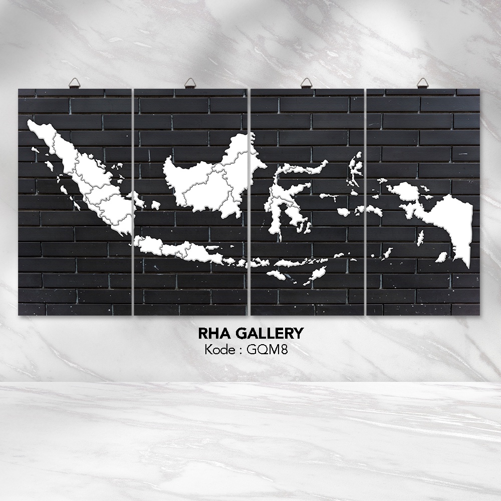 Jual Rha Gallery Hiasan Dinding Gantung Set Peta Indonesia Pajangan