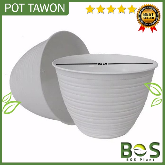 Jual Pot Tawon 23 Cm PUTIH Tawon Pot 23 Plastik 23cm Vas Pot Bunga Pot