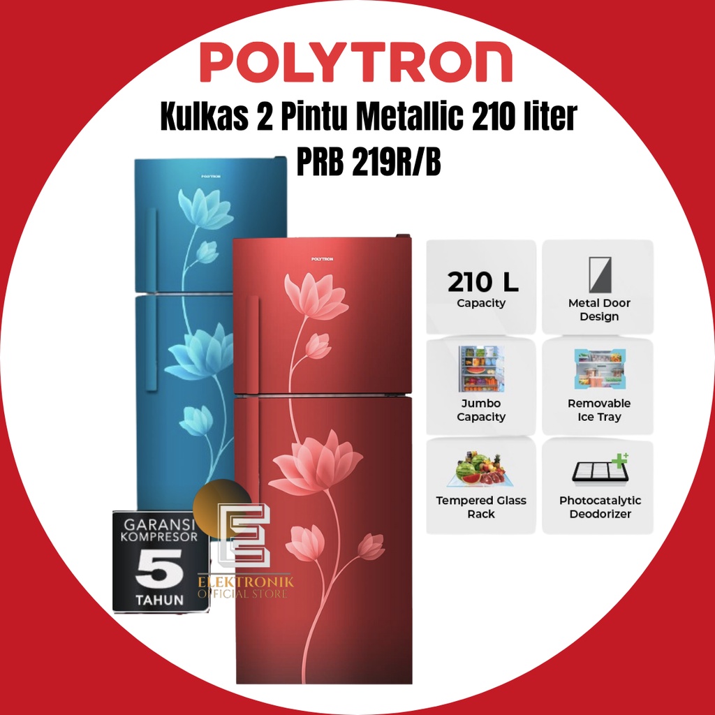 Jual Polytron Kulkas Pintu Prb R B Beuaty Metal Door Prb B