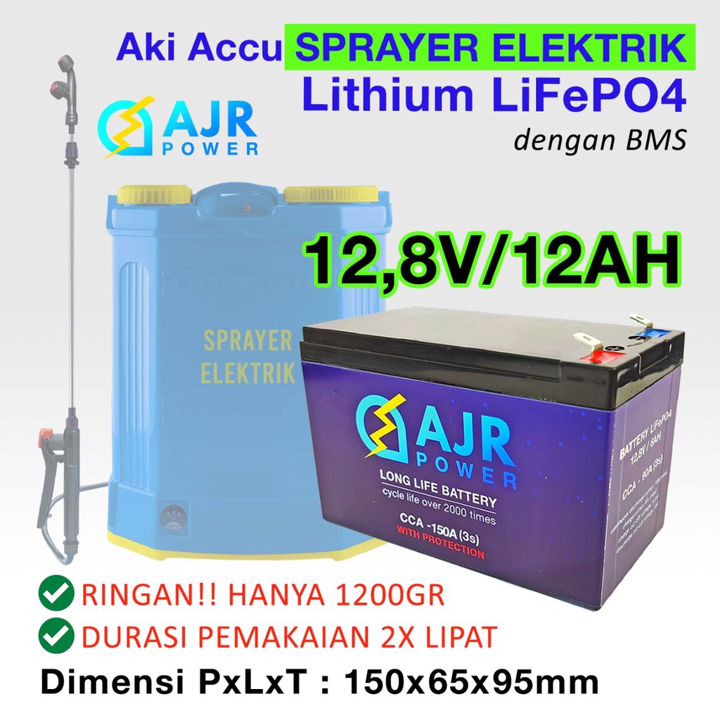 Jual AKI ACCU Sprayer Elektrik UPS MOBIL MAINAN Lithium LiFePo4 6 DFM 8