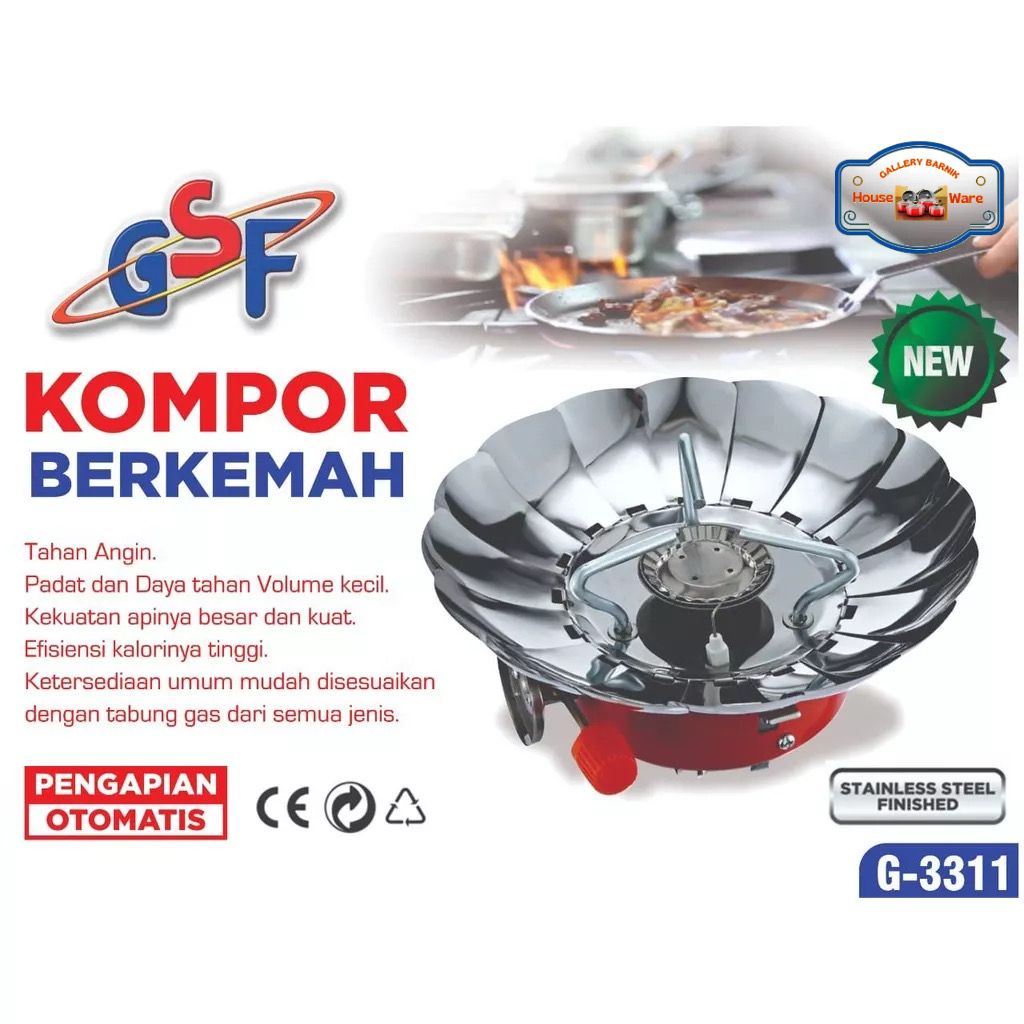 Jual Kompor Camping Windproof Mawar K Portable Kompor Gas Mawar Kaki