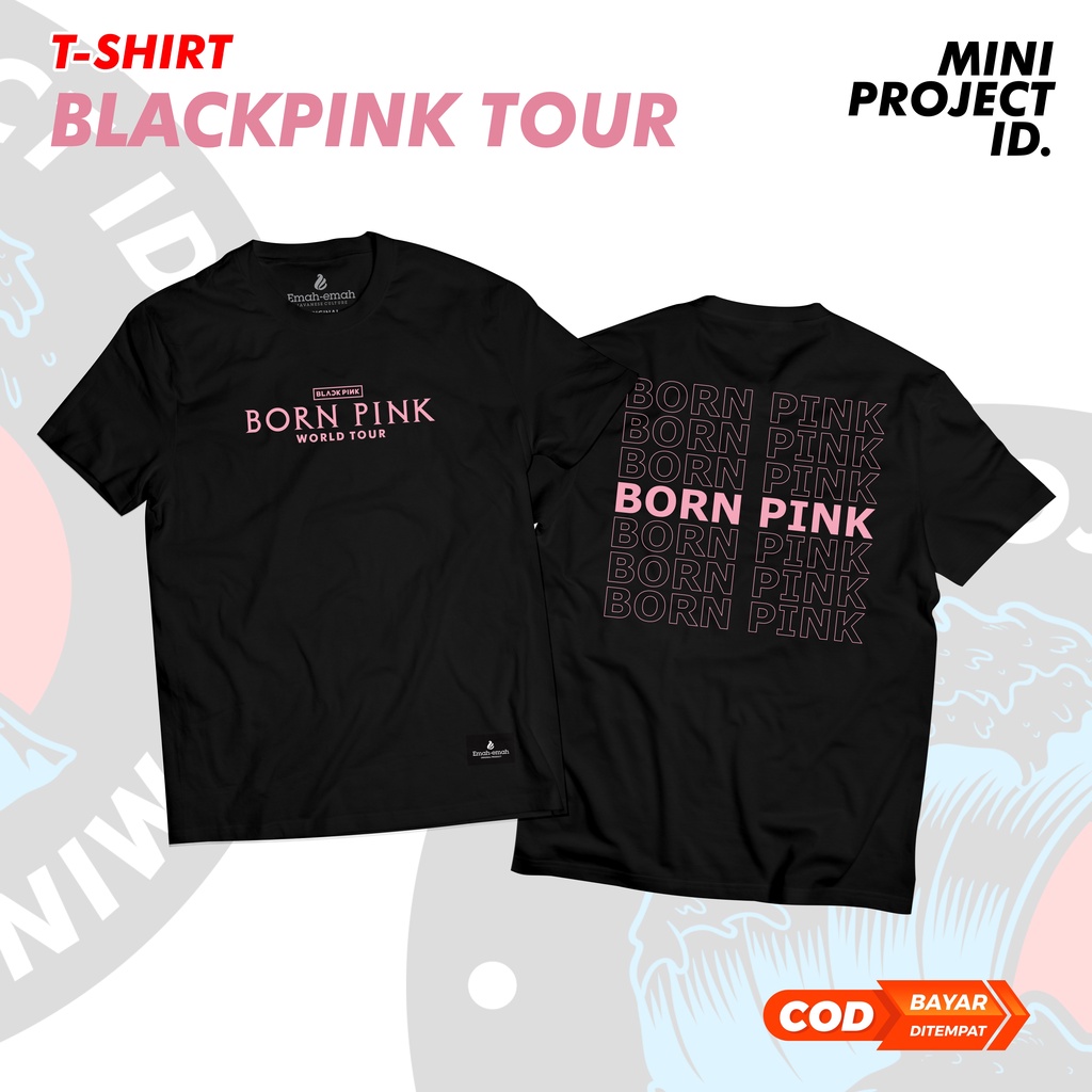 Jual KAOS BLACKPINK BORN PINK TOUR 2022 2023 KAOS BLACK PINK WORLD