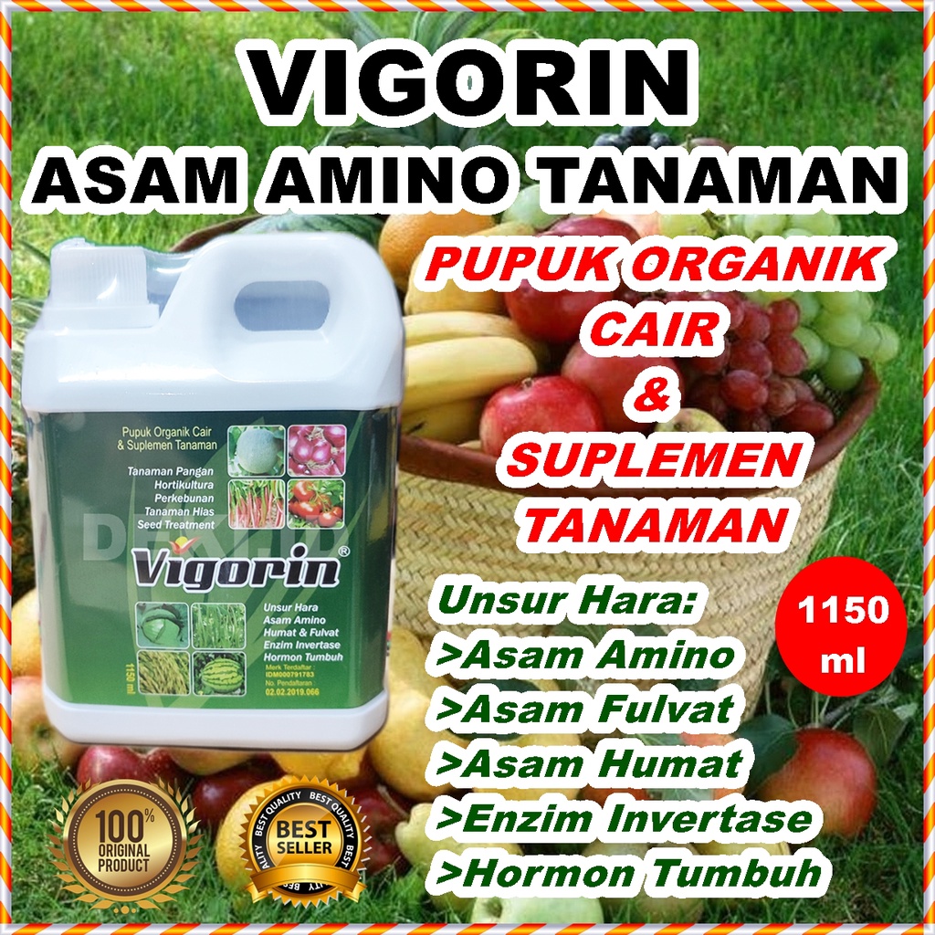 Jual Pupuk Asam Amino Fulvat Humat Tanaman Vigorin 1 Liter Aminosan