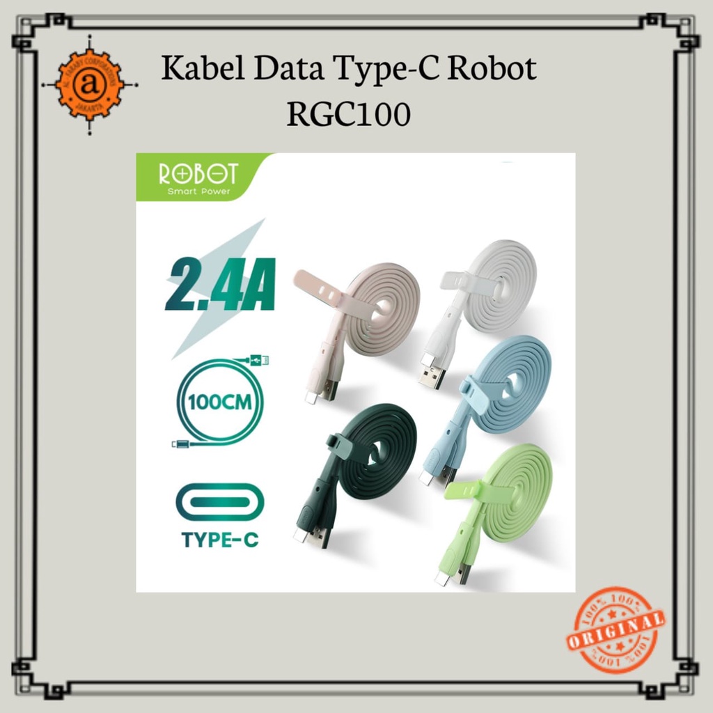 Jual KABEL DATA TYPE C ROBOT RGC100 Shopee Indonesia