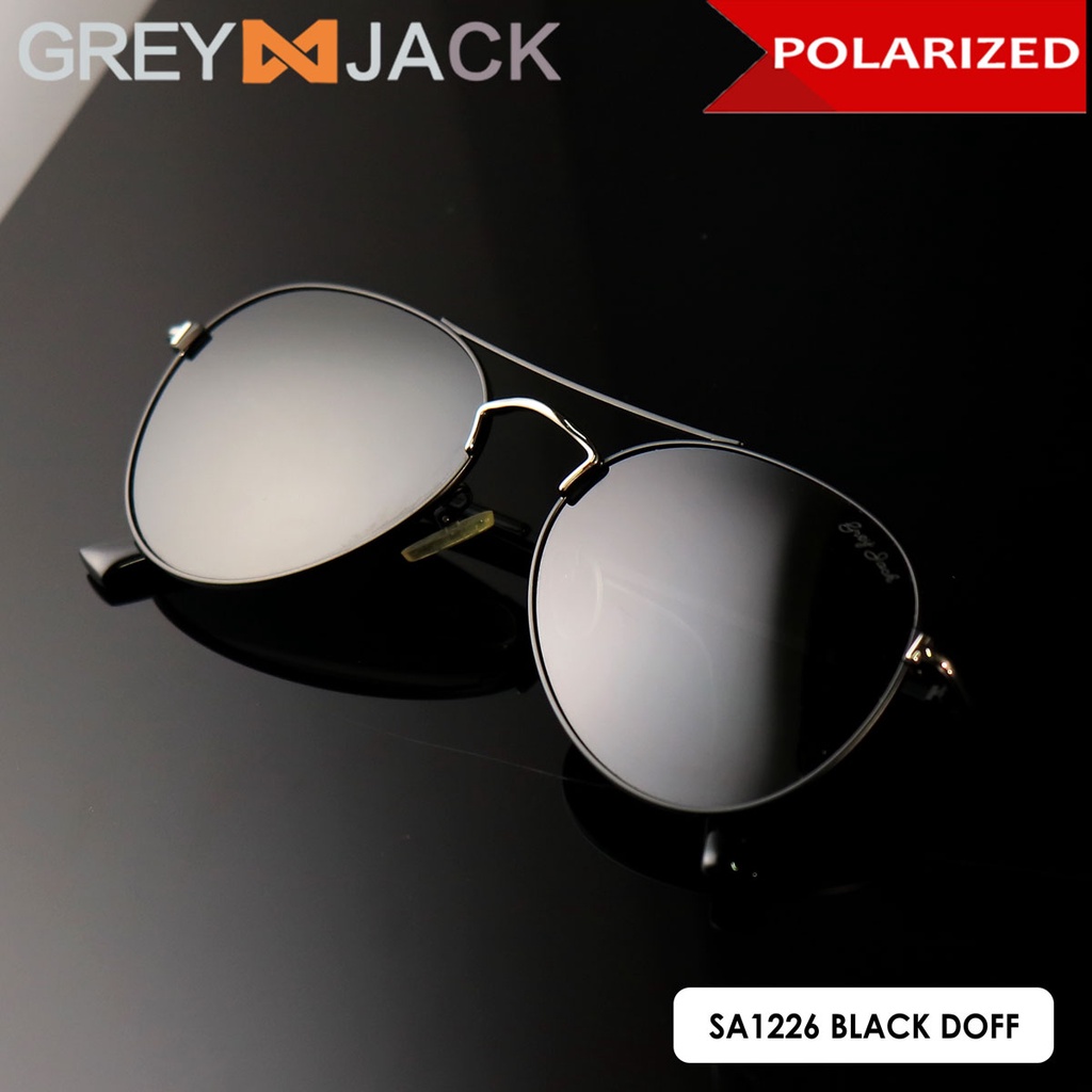 Jual Grey Jack Kacamata Hitam Aviator Fashion Pria Dan Wanita