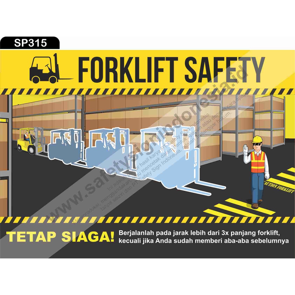 Jual Sp Poster K Safety A Forklift Safety Jaga Jarak Aman