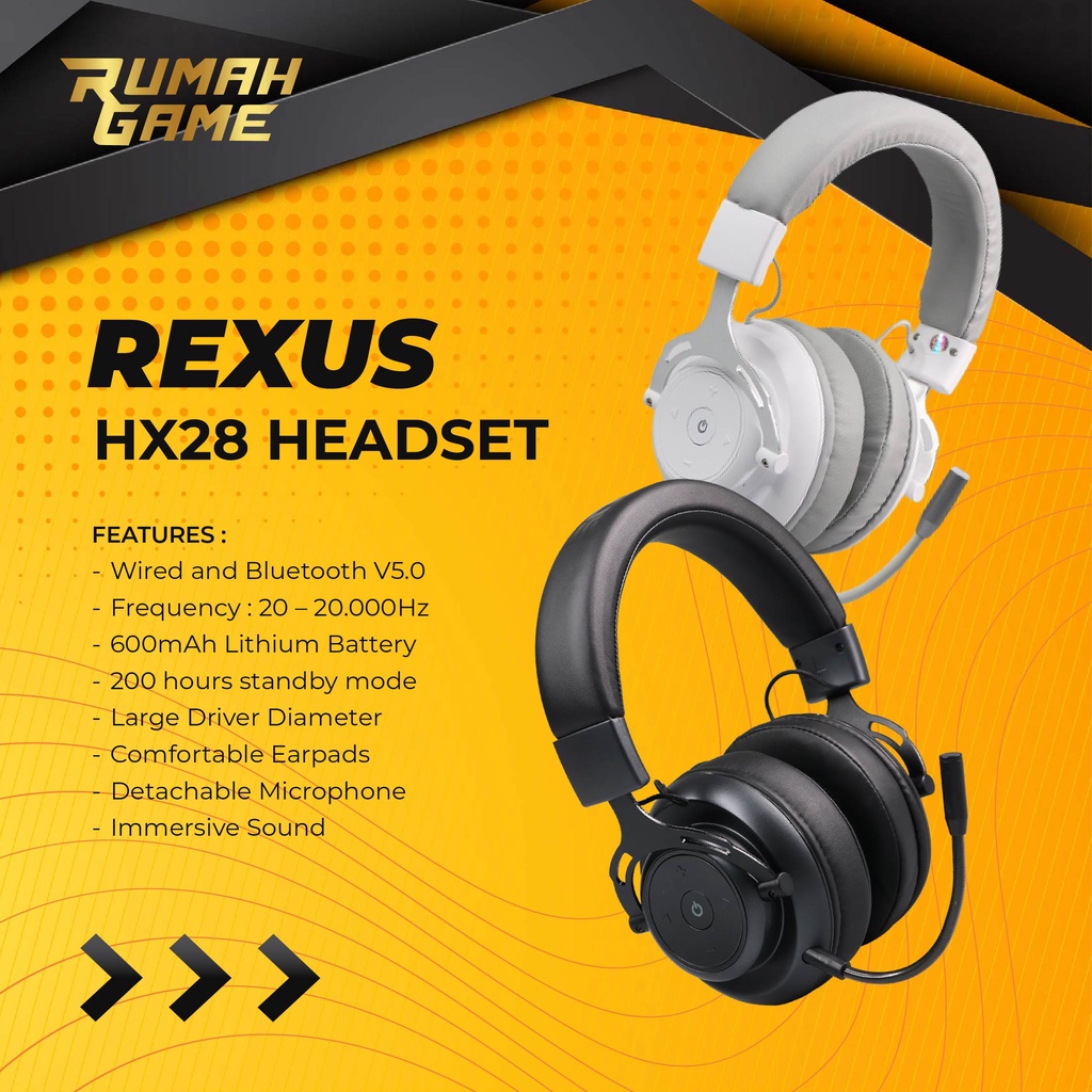 Jual Rexus Headset Gaming Bluetooth Thundervox Stream HX28 Shopee