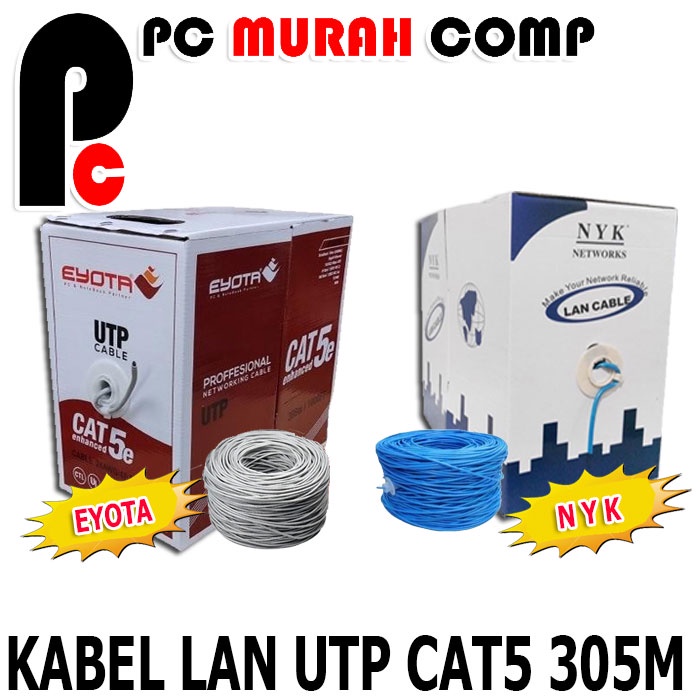 Jual Kabel Lan Roll Spectra CAT5E UTP INDOOR 305M Shopee Indonesia