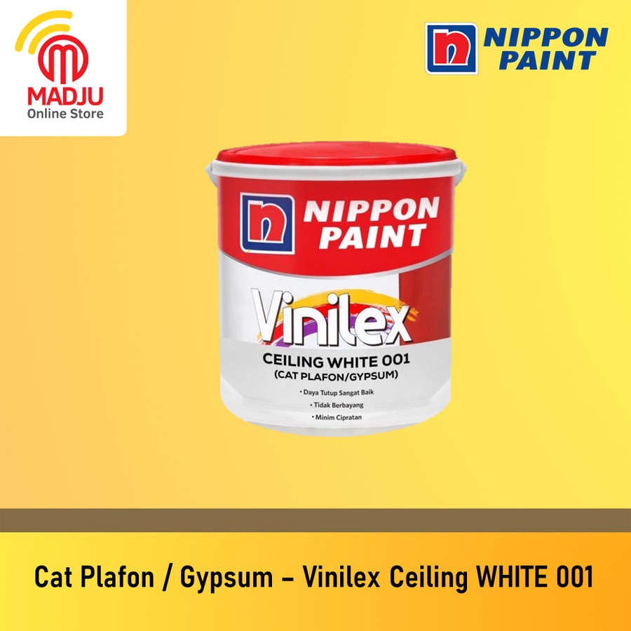 Jual Cat Plafon Cat Gypsum Cat Nippon Vinilex Ceiling 001 5kg