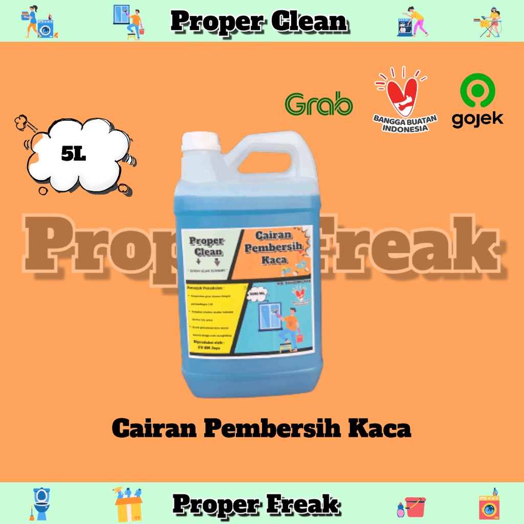 Jual Cairan Pembersih Kaca Glass Cleaner Proper Clean 5 Liter Instant