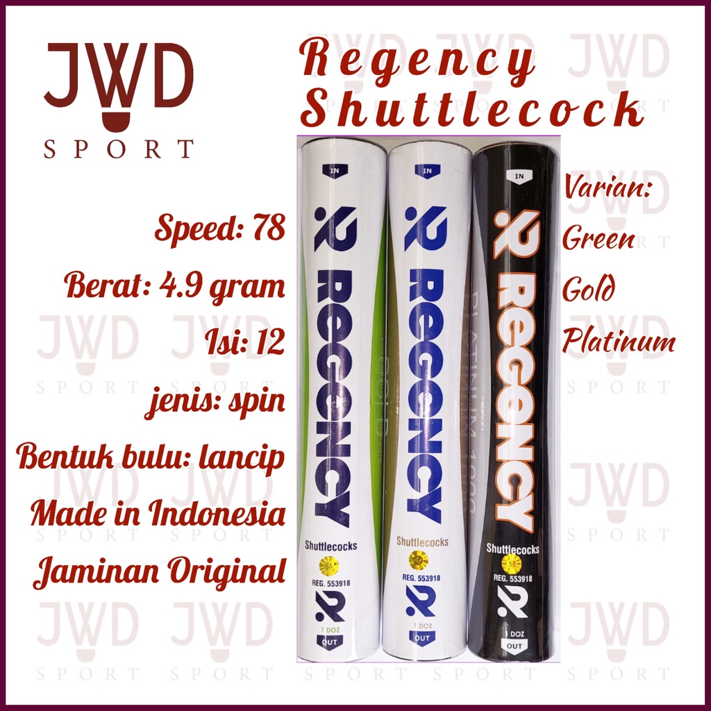 Jual Shuttlecock Regency Original Isi 12 Per Slop Kok Bulutangkis