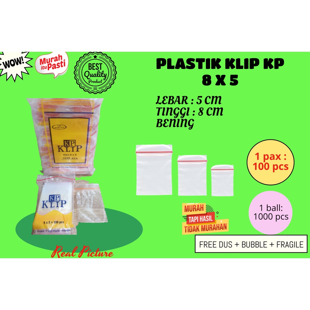 Jual Plastik Klip Kp X Cm Isi Pcs Kualitas Premium Bening