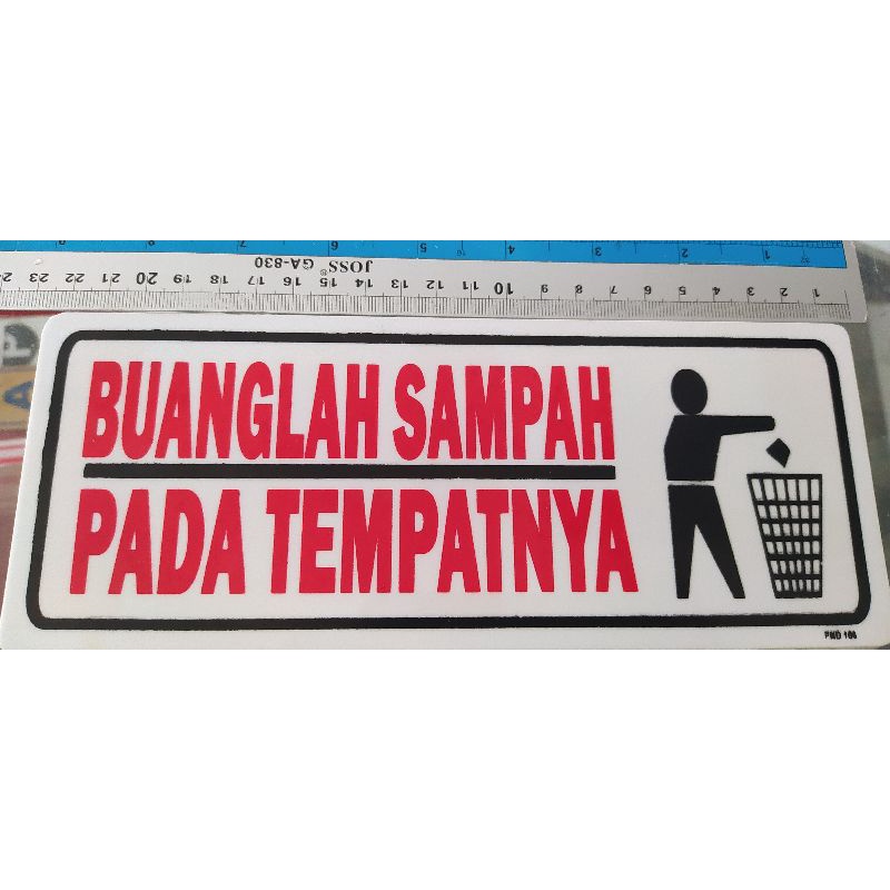 Jual Acrylik Untuk Tempat Sampah Tulisan Akrilik Buanglah Sampah Pada