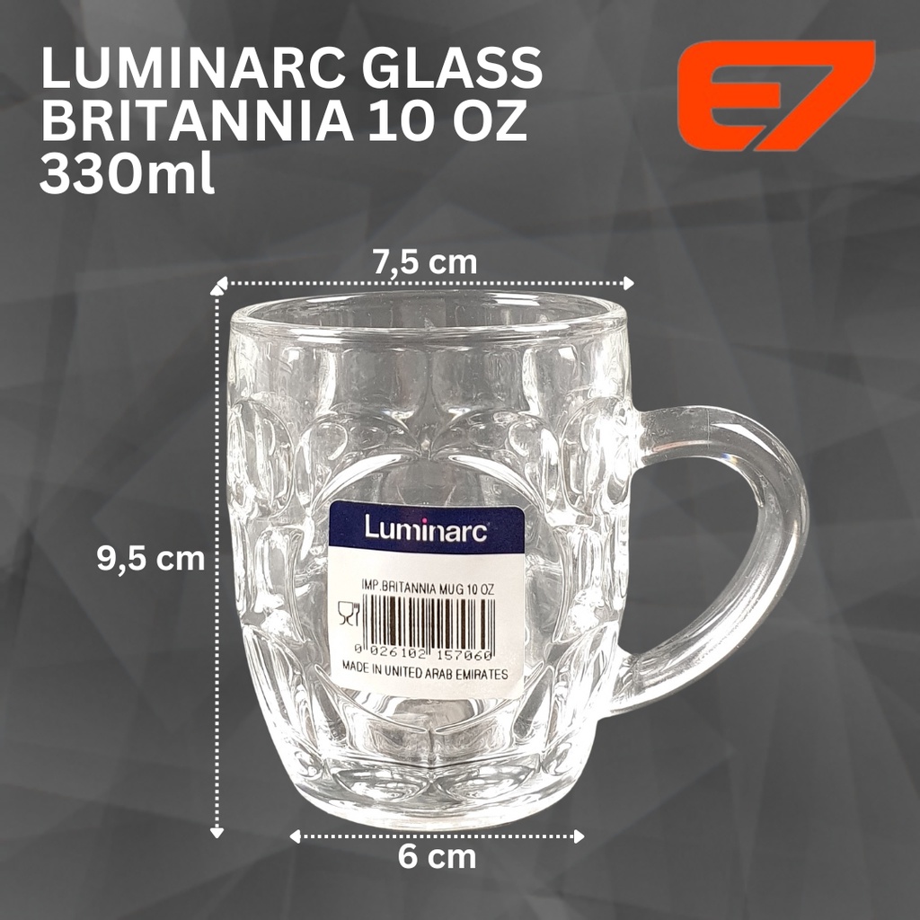 Jual Luminarc Gelas Beer Kaca Britannia Cyrstal Gelas Cup Mug Kaca