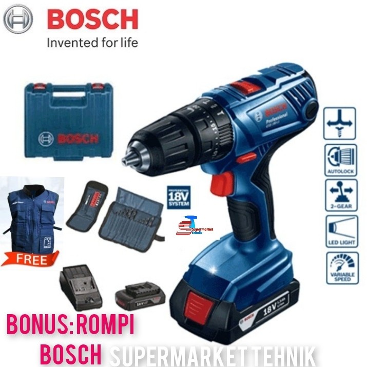 Jual Cordless Drill Bosch Gsb Li Bor Baterai Bosch V Shopee