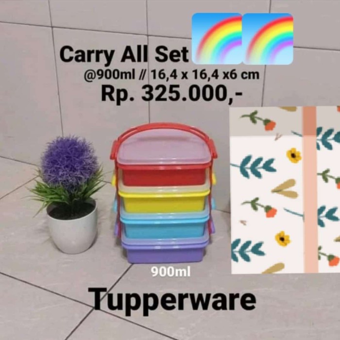 Jual Rantang Carry All Set Tupperware Promo Uk 900 Ml Rantang M3G0