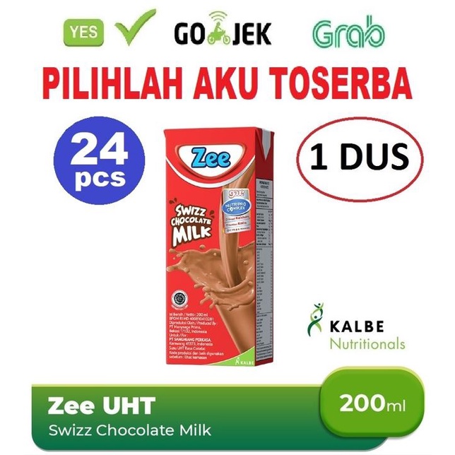 Jual Susu ZEE UHT SWIZZ CHOCOLATE MILK 200 ML 1 DUS Isi 24 Kotak