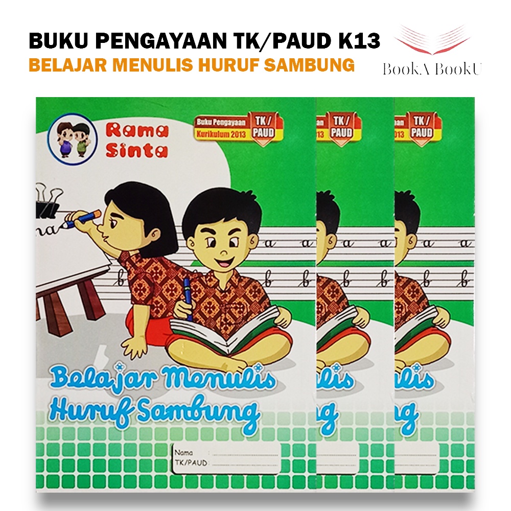 Jual Buku Pengayaan TK PAUD K13 Belajar Menulis Huruf Sambung