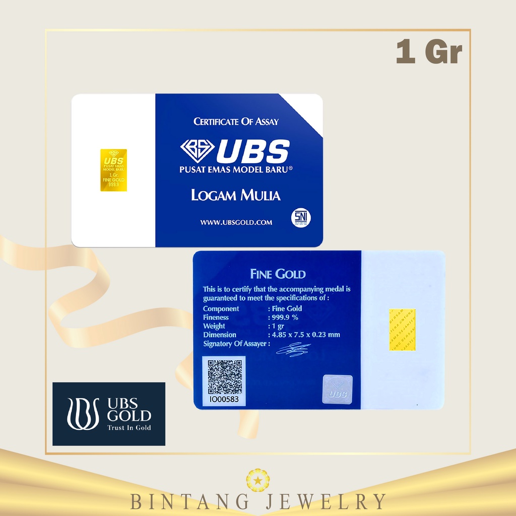 Jual LOGAM MULIA EMAS UBS 1 GRAM Shopee Indonesia