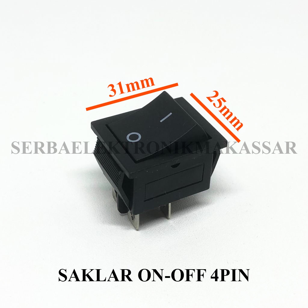 Jual Saklar On Off Besar 4 Pin Segi Hitam Switch On Off Kotak Besar 4P