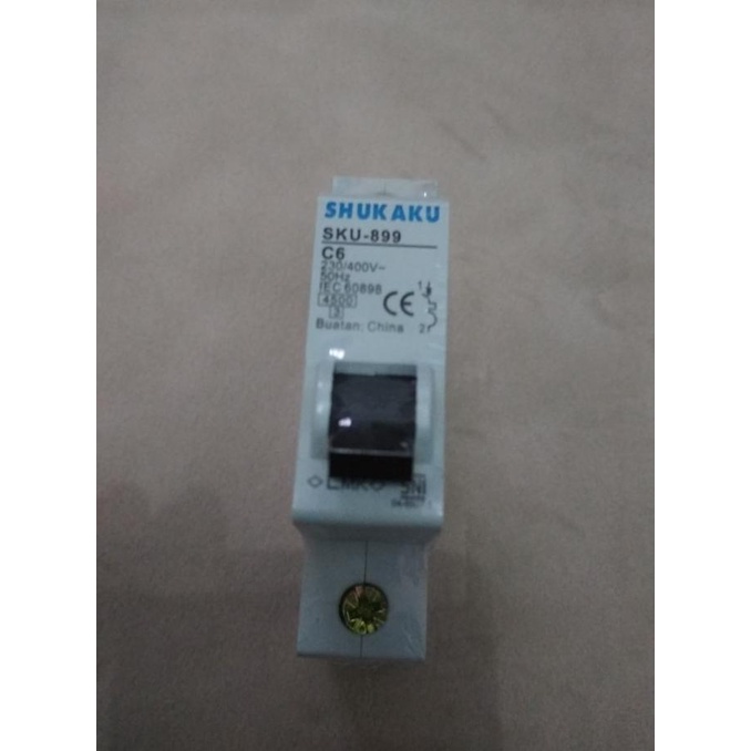 Jual MCB Listrik MCB 6 Ampere SHUKAKU MCB Listrik SNI Sekering Listrik