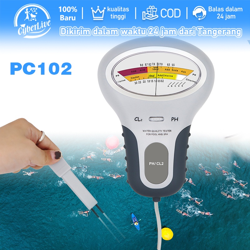 Jual Cl2 Meter Portable Monitor Ph Water Tester Meter Analysis Swimming