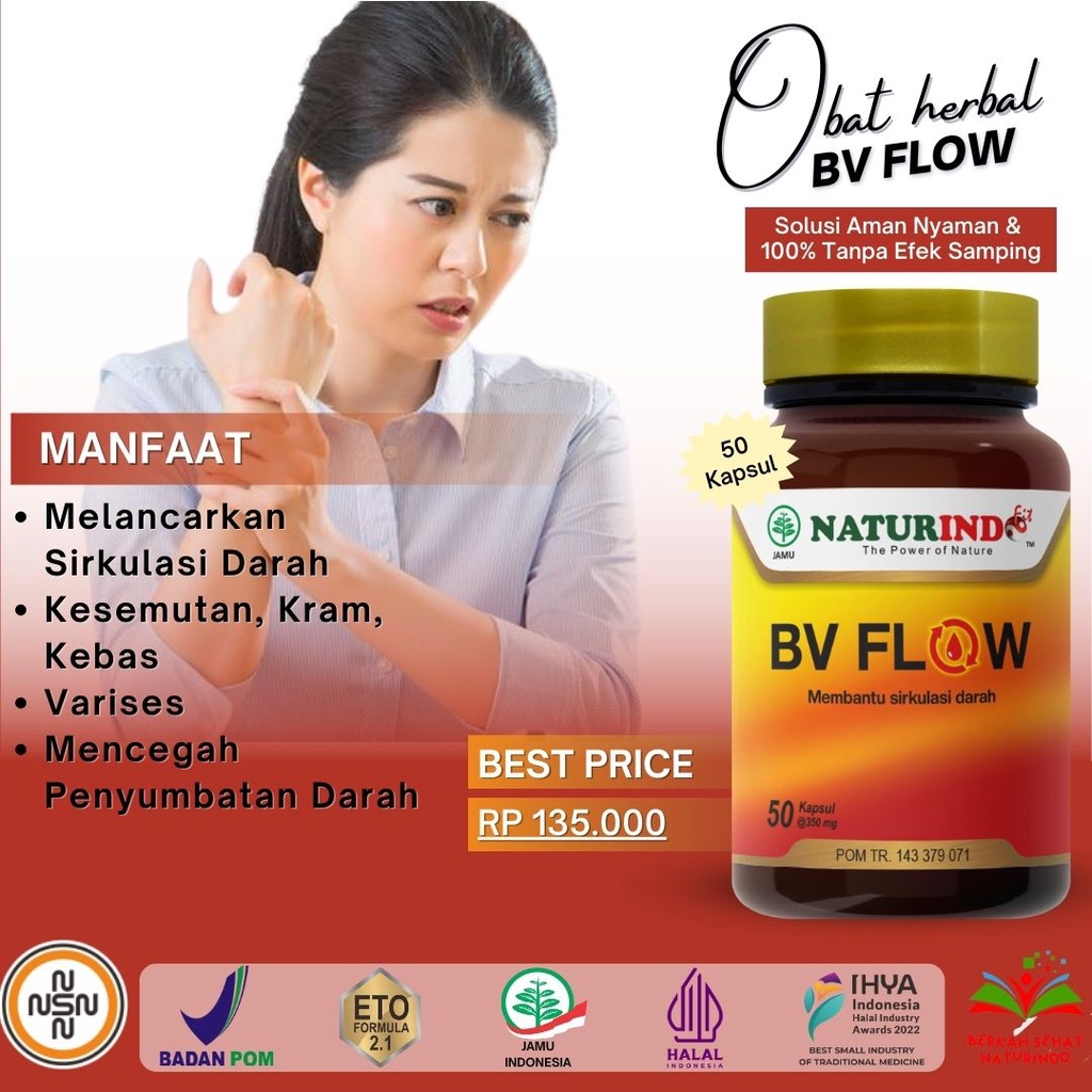 Jual Obat Penyumbatan Peredaran Darah Kesemutan Kram Kebas BV Flow