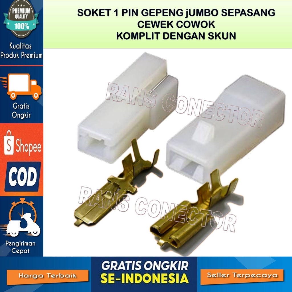 Jual Soket Socket Connector Konektor Dinamo Cas Pin Male Female