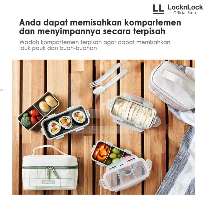 Jual LocknLock Lunch Box Check LCB752W ORIGINAL Shopee Indonesia