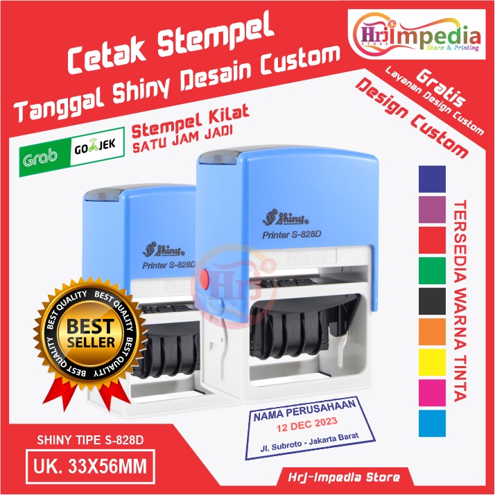 Jual Cetak Stempel Tanggal Custom Shiny Cetak Stempel Tanggal Desain