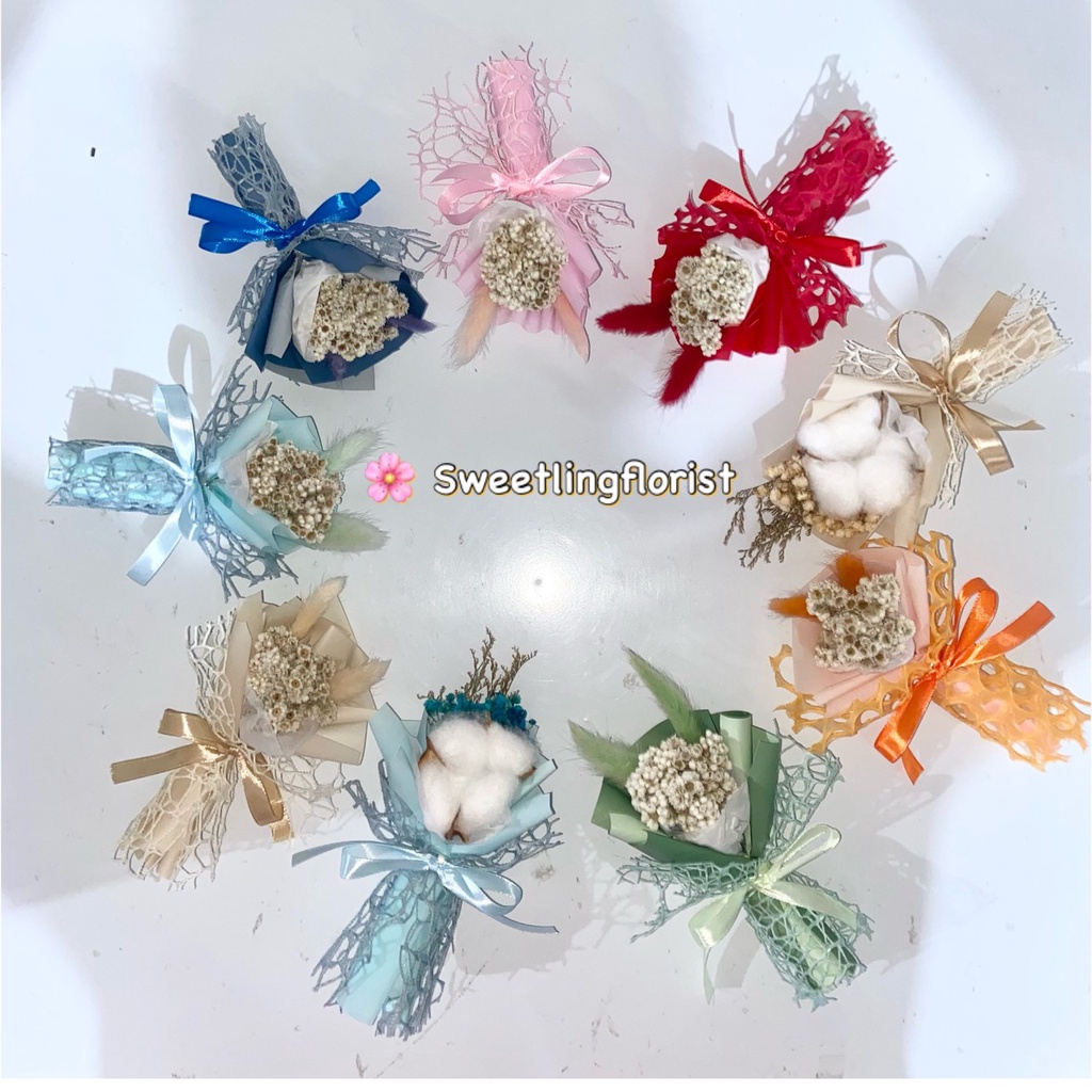 Jual Mini Bouquet Flower Mini Buket Dried Flower Mini Buket Bunga