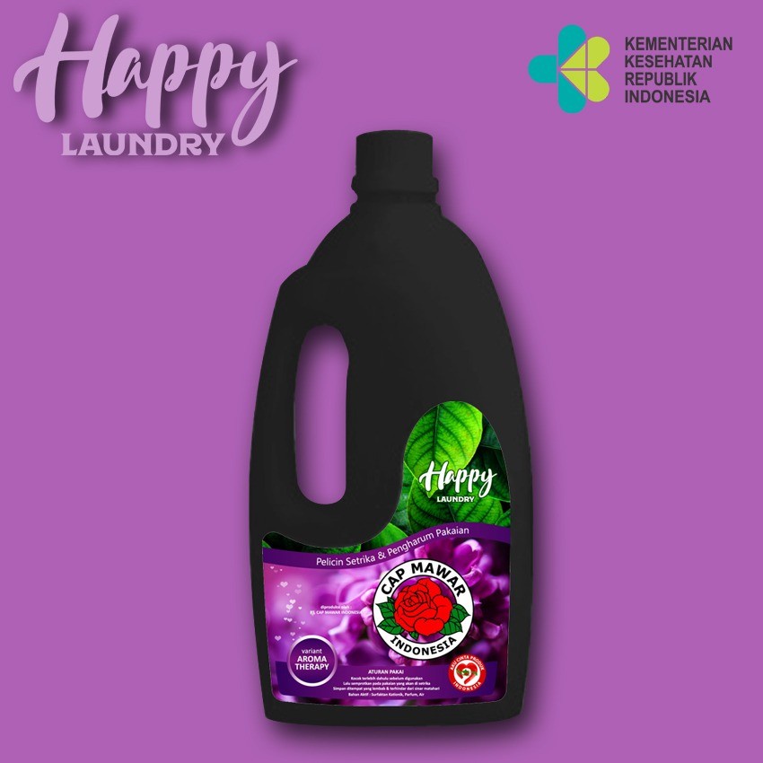 Jual Happy Laundry Pelicin Dan Pengharum Pakaian Aroma Parfum Mawar