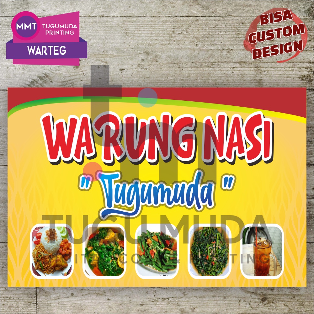 Jual Cetak Spanduk Banner Mmt Warung Nasi Warteg Nasi Kuning Gorengan