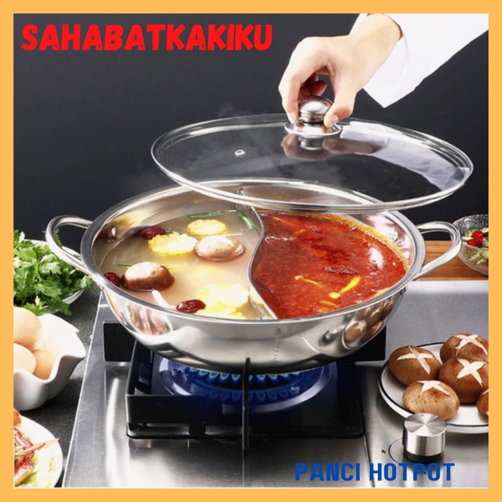 Jual Panci Hotpot Sekat Suki Shabu Stainless Pot Cm Panci Suki