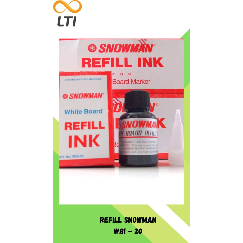 Jual Refill Isi Tinta Spidol Marker Papan Tulis White Board Snowman