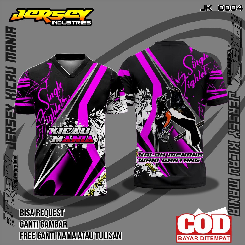 Jual Custom Jersey Kicau Mania Full Printing Bisa Custom Desain