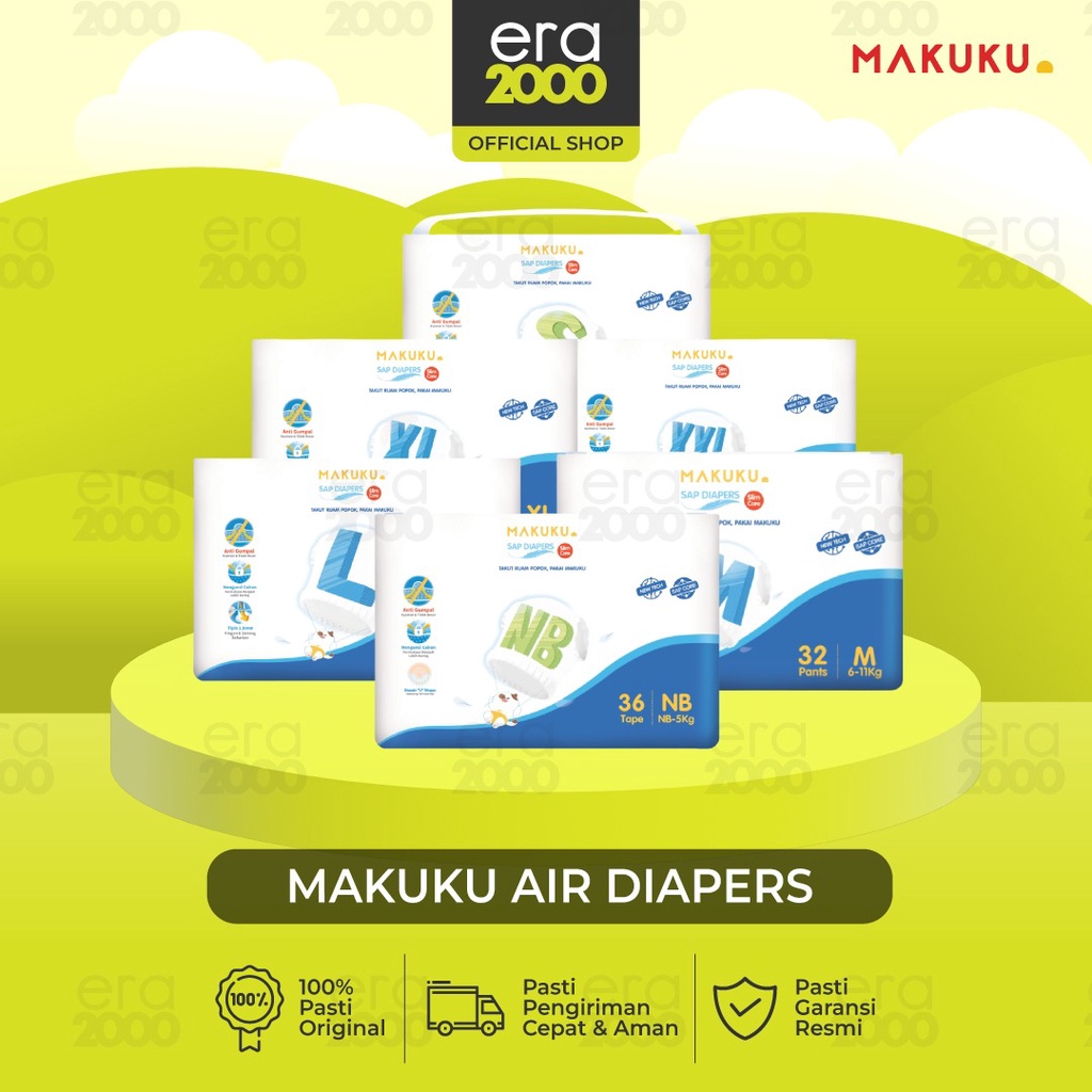 Jual Era Makuku Sap Diapers Slim Care Pants M L Xl Xxl