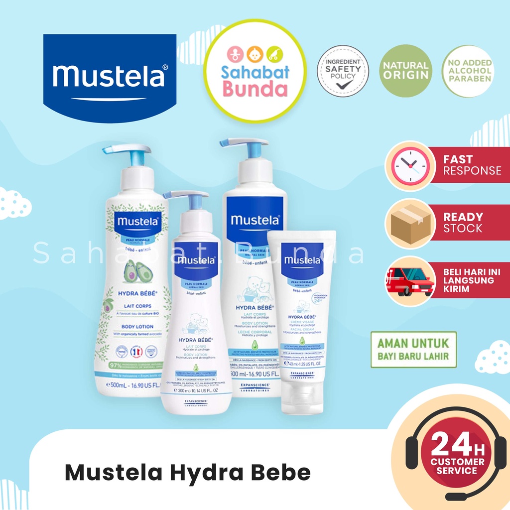 Jual MUSTELA Hydra Bebe Facial Cream Body Lotion Krim Wajah Bayi